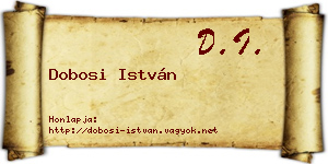 Dobosi István névjegykártya