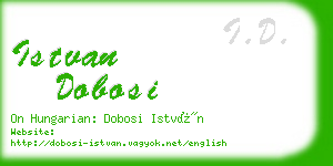 istvan dobosi business card